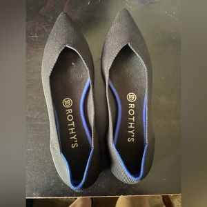 Rothy’s The Point Black Flyknit Pointed Toe Flats Size 9 Women’s Shoes